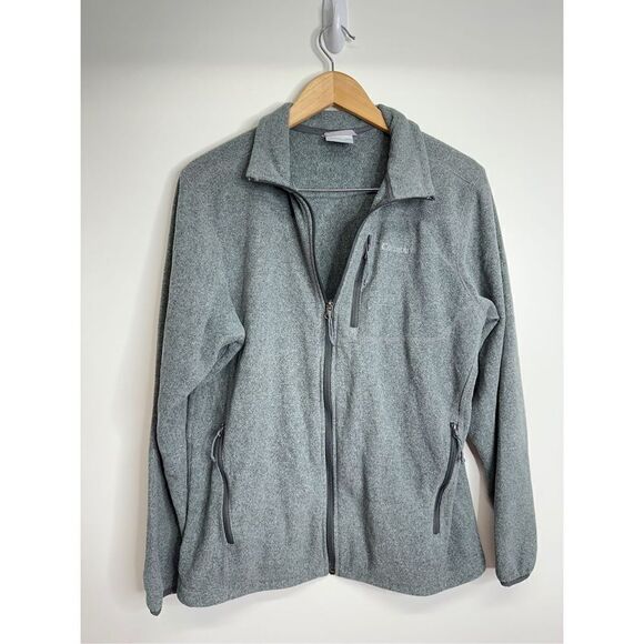 Columbia Jacket Mens Long Sleeve Gray Full Zip Fleece Size Medium - Picture 4 of 8